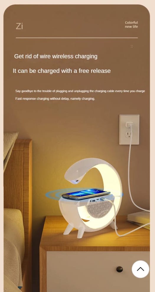 15 W Smart Wireless charger atmosphere lamp