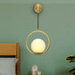 White  Glass and Metal Frame Wall hanging Light