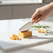 Mini Bamboo Cheese Board Set with Marble & Knives Style 3
