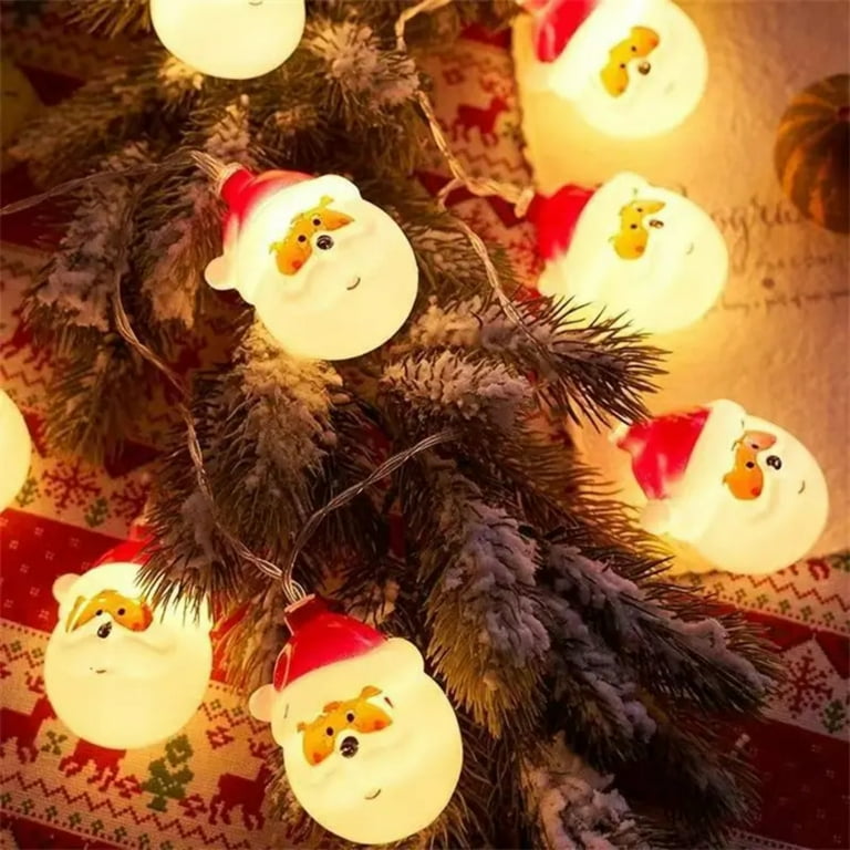 Santa face Christmas String decorative light - 10 hangings