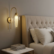 Modern Gold Glass Wall Light | G9 Decorative Wall Sconce | Coral Tree