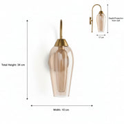 Modern Gold Glass Wall Light | G9 Decorative Wall Sconce | Coral Tree