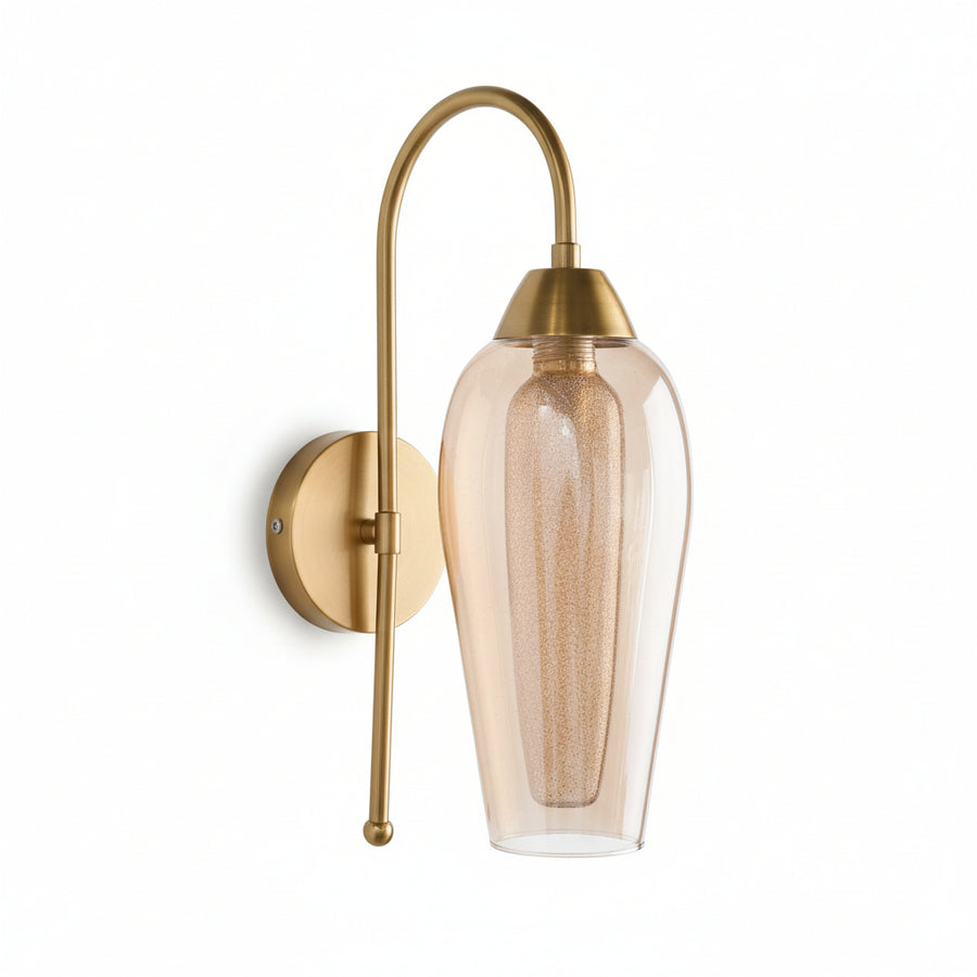 Modern Gold Glass Wall Light | G9 Decorative Wall Sconce | Coral Tree