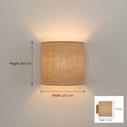 Modern Fabric Wall Light | Ambient Designer Wall Lamp | E14 Holder | Beige Shade
