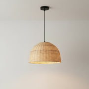 Premium Handwoven Rattan Pendant Light – Adjustable Natural Hanging Ceiling Lamp (2 Size Options)