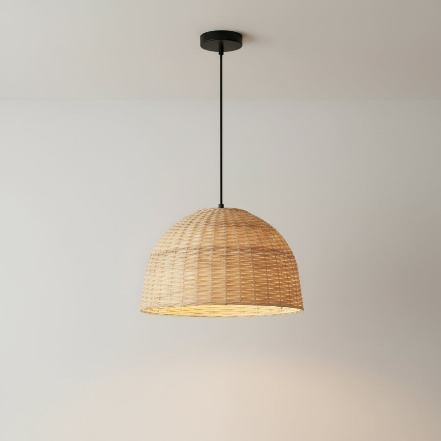 Premium Handwoven Rattan Pendant Light – Adjustable Natural Hanging Ceiling Lamp (2 Size Options)