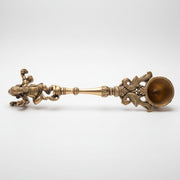 Traditional Handcrafted Brass Kapoor Aarti Holder | Antique Finish Camphor Burning Spoon | Pooja Ritual Accessory