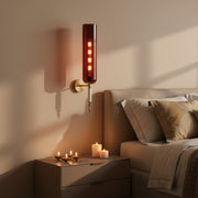 Luxury Red Glass Wall Light with LED Filament | Modern Brass Finish Wall Sconce