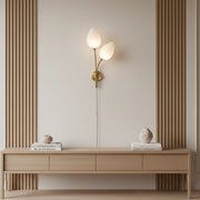 Modern Dual Glass Wall Light | G9 Bulb Holder | Gold Finish Decorative Wall Lamp for Bedroom, Living Room
