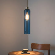 Modern Glass Pendant Light with Gold Finish & T30 Bulb | Adjustable Hanging Ceiling Light (41 cm Shade)