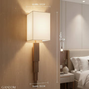 Coral Tree Luxury Ribbed Wall Light | Modern Fabric Shade Wall Lamp