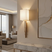 Coral Tree Luxury Ribbed Wall Light | Modern Fabric Shade Wall Lamp