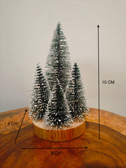 Mini LED Christmas Tree with Artificial Snow Flocked (15 cm)