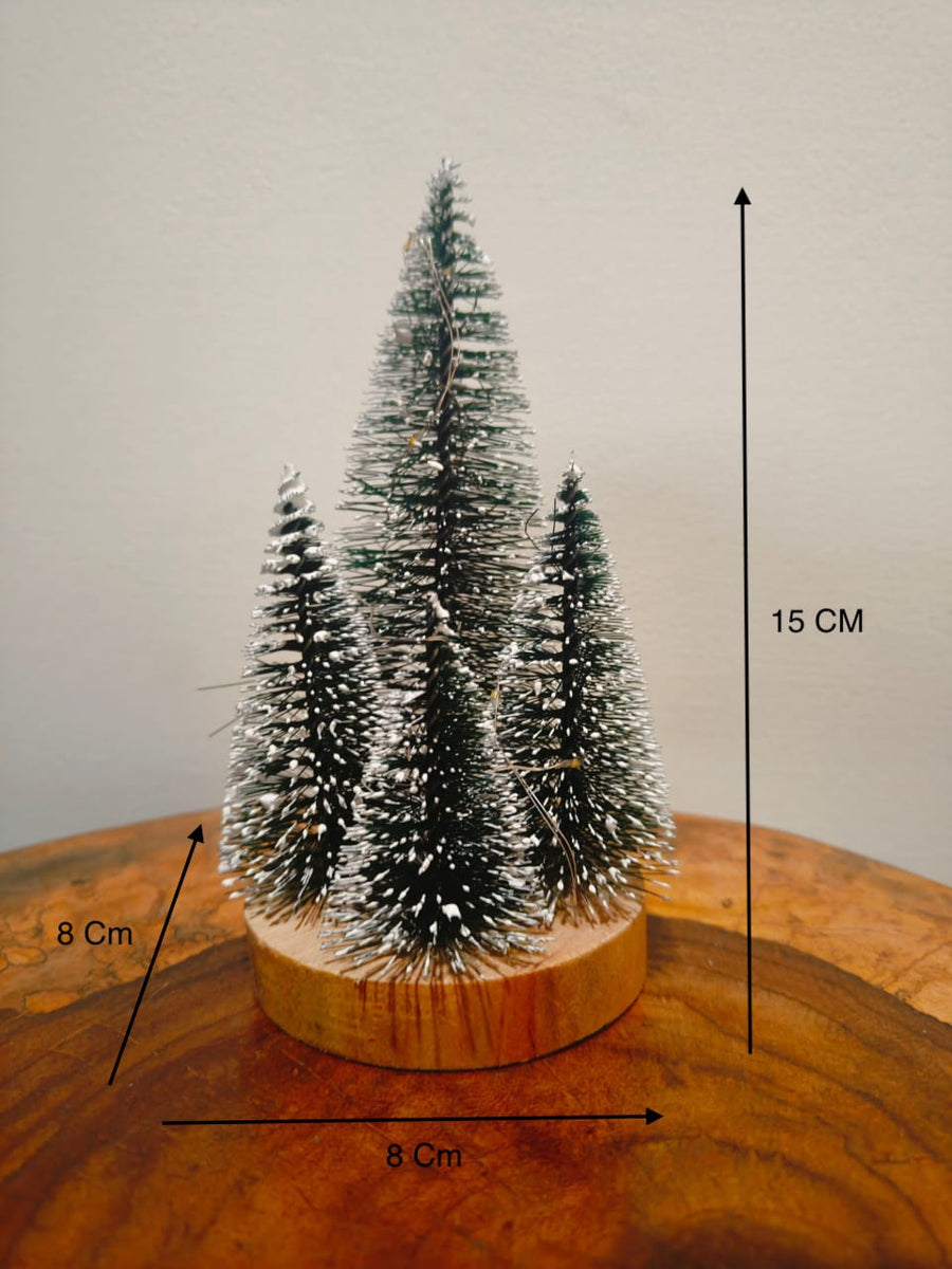 Mini LED Christmas Tree with Artificial Snow Flocked (15 cm)