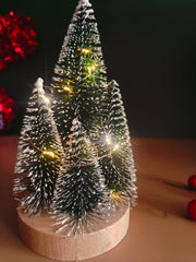 Mini LED Christmas Tree with Artificial Snow Flocked (15 cm)