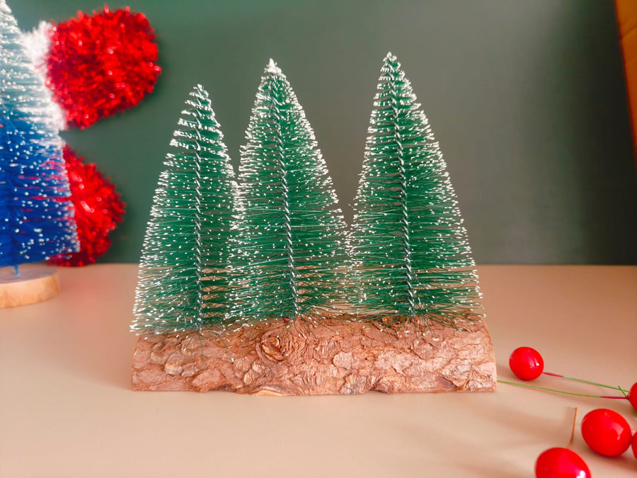 Set of 3 trees Table top Christmas decor