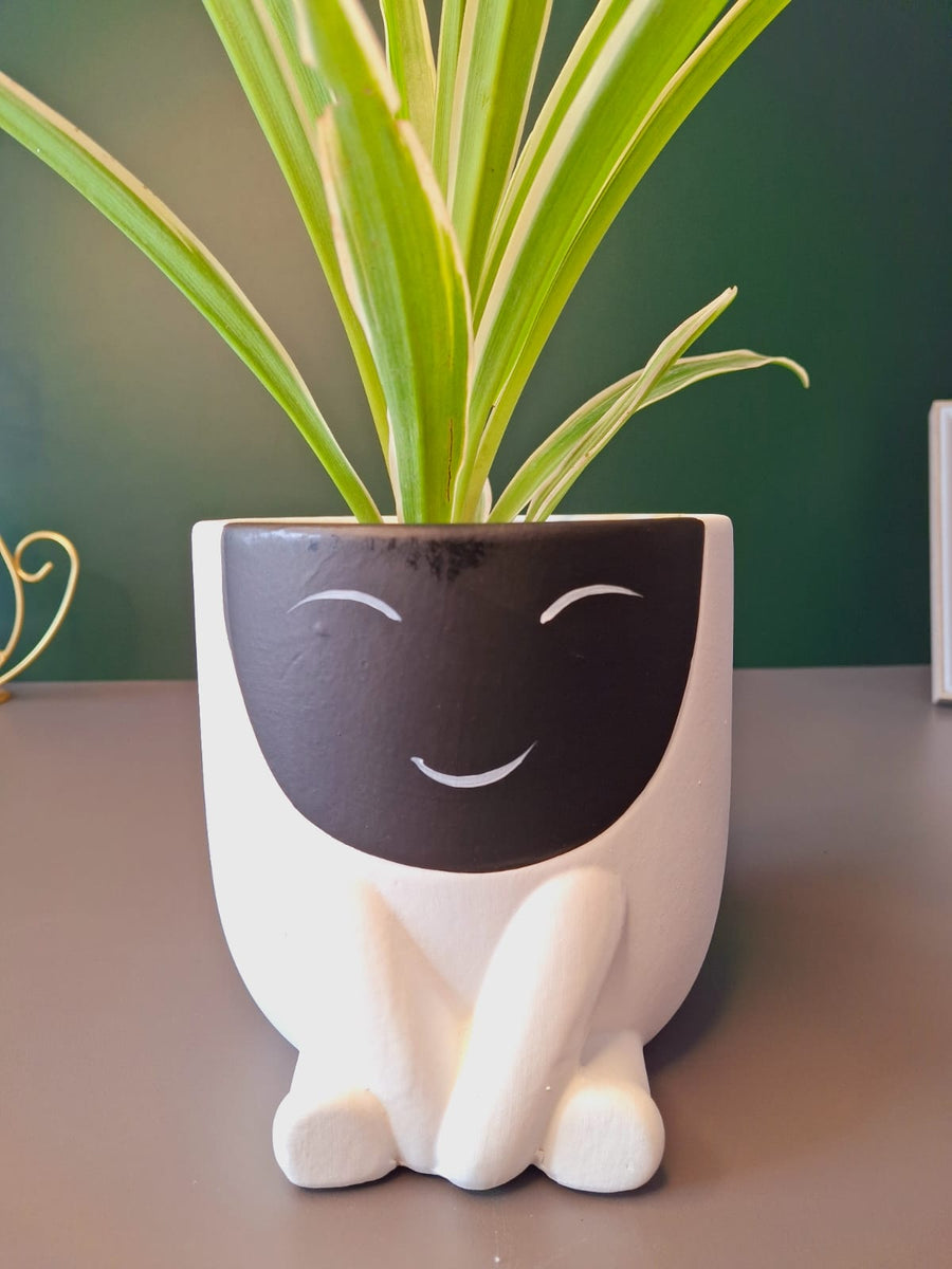 Cute Face Ceramic Flower Pot