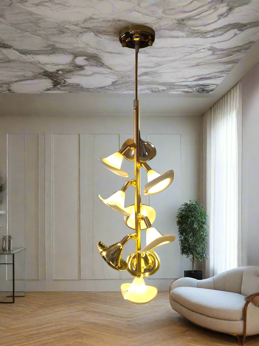 Ceramic Hibicus floweret  Pendant Light