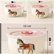 set of 3 Ceramic  serving Bowl Set with Air tight Lids