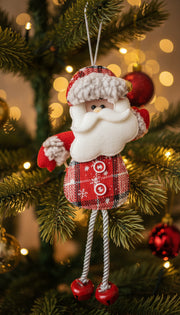 Coral Tree Set of 3 Christmas Ornaments – Santa, Reindeer & Snowman