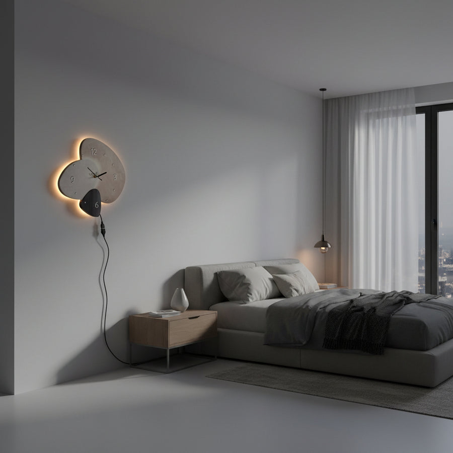 Designer LED Backlit Wall Clock with Remote Control | USB Powered Decorative Clock