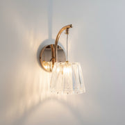 Crystal Glass LED Wall Light with In-Built LED | Warm White Wall Sconce for Living Room & Bedroom