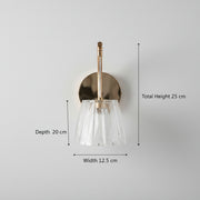 Crystal Glass LED Wall Light with In-Built LED | Warm White Wall Sconce for Living Room & Bedroom