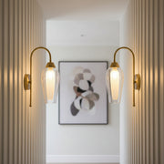 Modern Gold Glass Wall Light | G9 Decorative Wall Sconce | Coral Tree