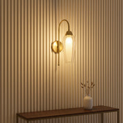 Modern Gold Glass Wall Light | G9 Decorative Wall Sconce | Coral Tree