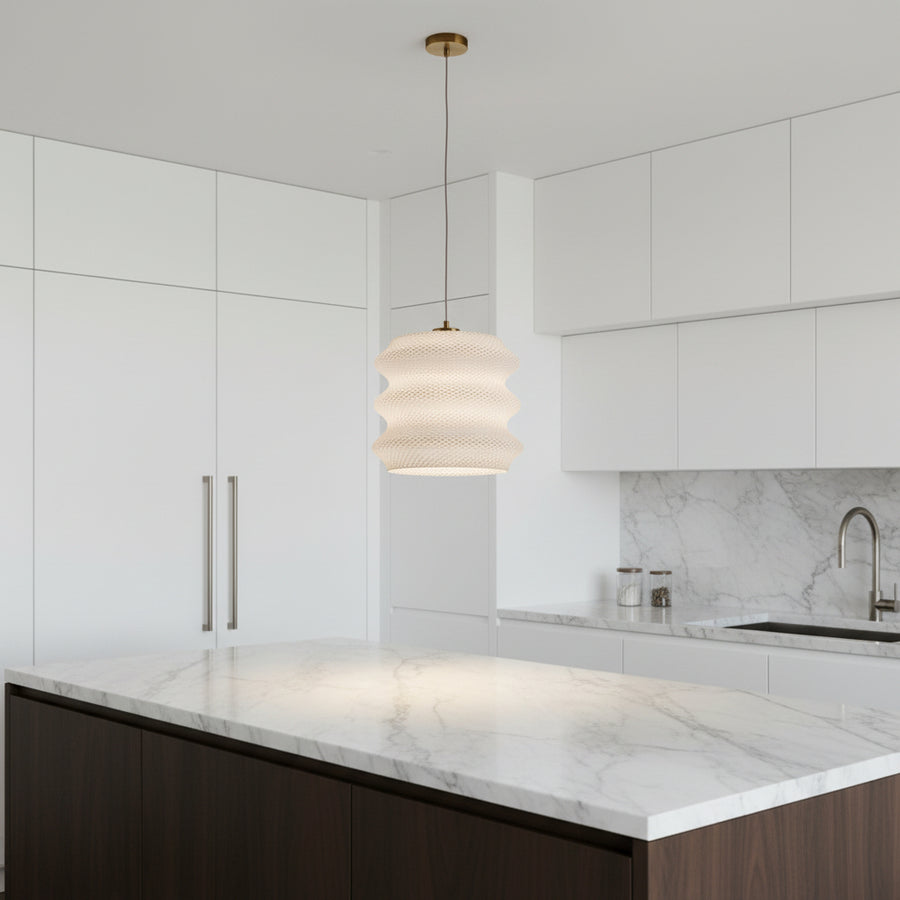 Modern Textured Pendant Light | E27 Hanging Lamp | Decorative Ceiling Light for Living & Dining