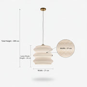 Modern Textured Pendant Light | E27 Hanging Lamp | Decorative Ceiling Light for Living & Dining