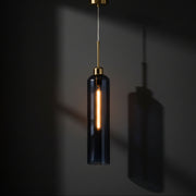 Modern Smoke Glass Pendant Light with Gold Finish & T30 Bulb | Adjustable Hanging Ceiling Lamp (41 cm Shade)