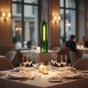 Modern Green Glass Pendant Light with Gold Finish & T30 Bulb | Adjustable Hanging Ceiling Lamp (41 cm Shade)