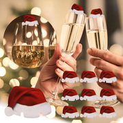 Christmas wine glass card - 10 pcs
