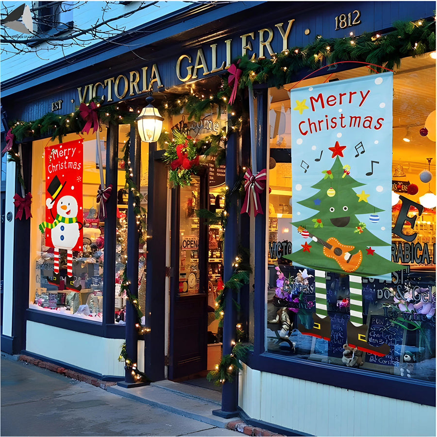 set of 3 christmas banner for decoration