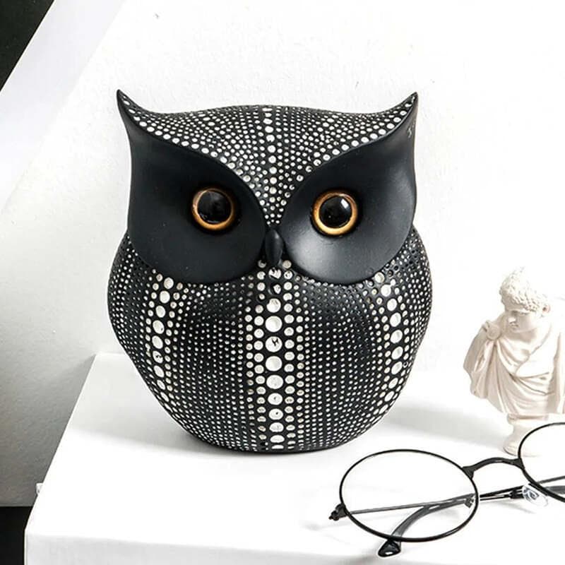 Owl Spot Showpiece - Black