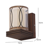 Contemporary Brown Wood Wall Light