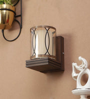 Contemporary Brown Wood Wall Light