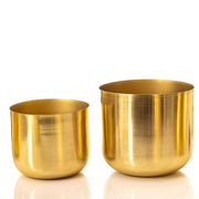 Gold Metal Planters | Big Planter & Small Planter