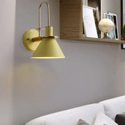 Cone Wall Sconce - Yellow Metal Wall Lamp