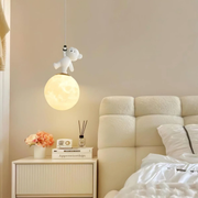 Pendant Kids Room Light with Glowing Light Cartoon Wall Light,