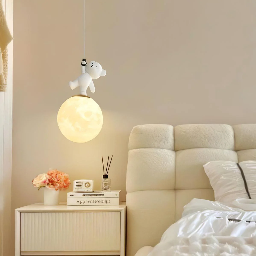 Pendant Kids Room Light with Glowing Light Cartoon Wall Light,