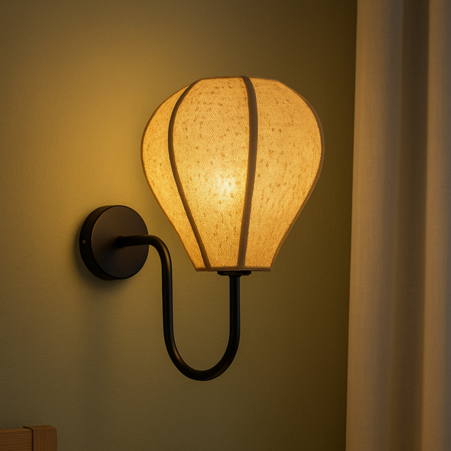 Handcrafted Fabric Wall Light for Home Decor