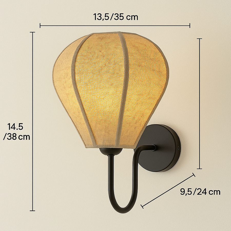 Handcrafted Fabric Wall Light for Home Decor