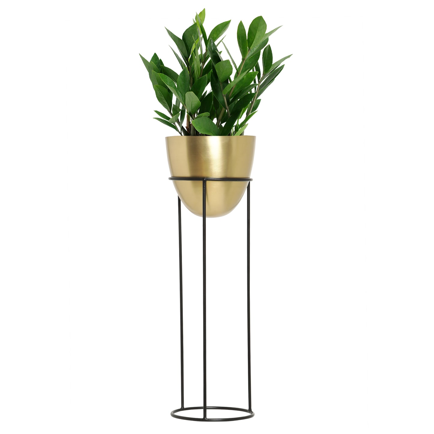 Metal Planter With Stand Gold