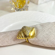 Beach Sea Life Gold Napkin Rings (set of 4