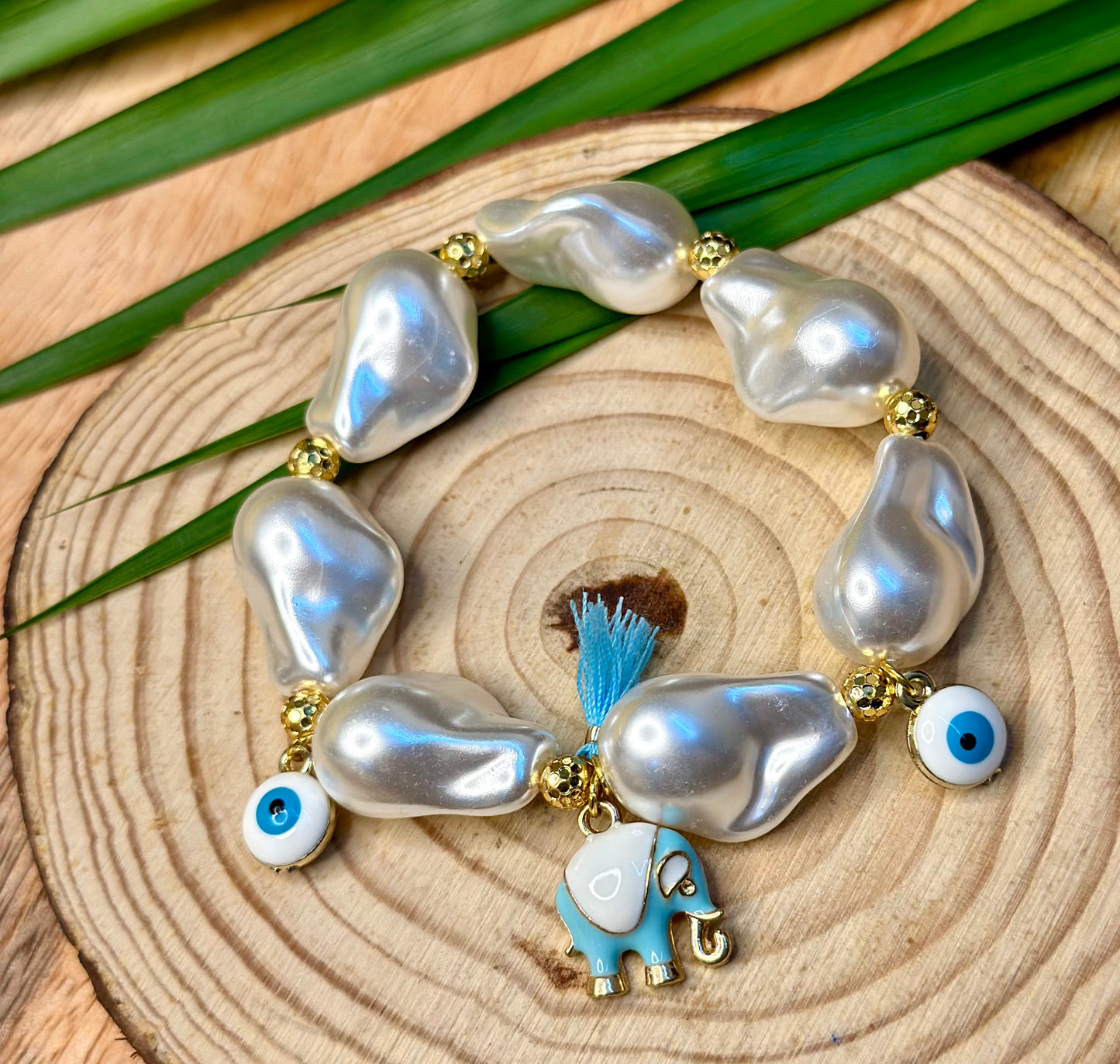 Uncut pearl bracelet(lumba) and rakhi set