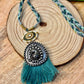 Peacock fusion lumba ( neckpiece) and rakhi set