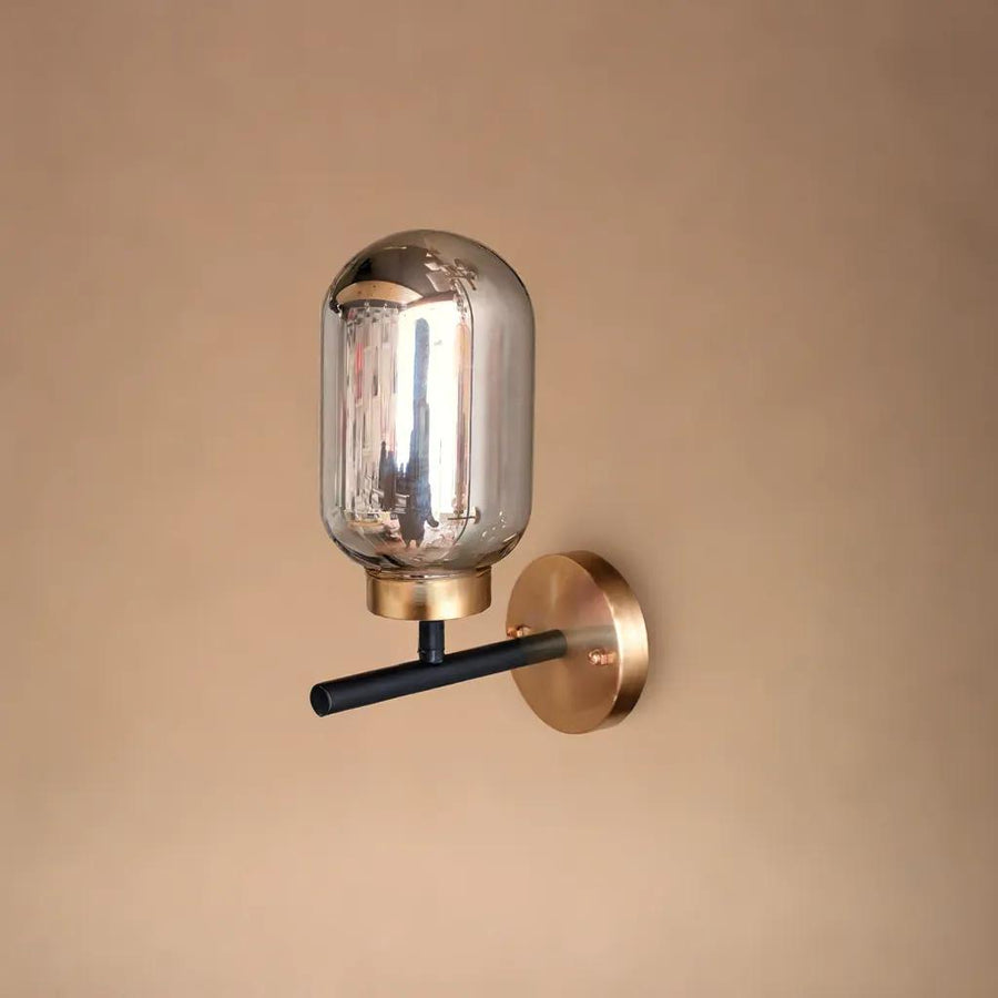 The Glass Wall Light Amber Glass shade