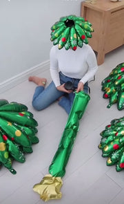 51-inch Tall Star topped Christmas Tree Foil Balloon